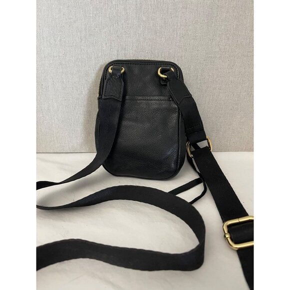 Aimee Kestenberg Black Leather Crossbody Bag camera/phone bag - Picture 3 of 7